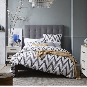 West elm organic cotton king duvet plus 3 euro shams